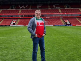 The Swedish Saddler at the pitch of Bescot Stadium