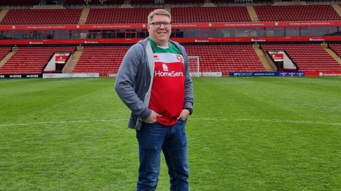 The Swedish Saddler at the pitch of Bescot Stadium