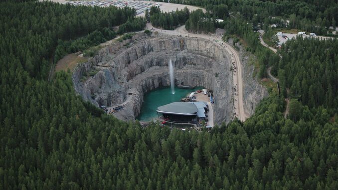 View of the epic venue Dalhalla from the sky