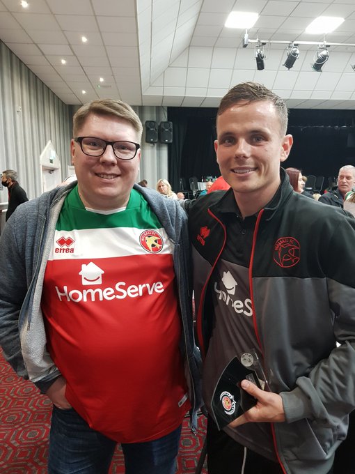 Photo of me and the midfielder and Walsall legend Liam Kinsella